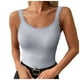 thumbnail image 1 of Camisetas sin mangas con costuras para mujer: camisetas sin mangas de encaje liso, camisetas informales, 1 of 7