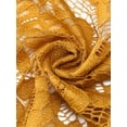 thumbnail image 5 of DARING DIVA Women's Ruffled Hem Floral Lace Crop Shrug Cardigan M Yellow, 5 of 6