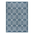 thumbnail image 2 of World Rug Gallery Transitional Geometric Textured Flat Weave Indoor/Outdoor Area Rug - NAVY 7'10"X10', 2 of 9