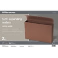 thumbnail image 2 of Office Depot® Brand Paper Extra-Wide Expanding Wallets With Flap, 1 Pocket, Expansion 5-1/4", 8 1/2" x 14", Legal, Brown, Pack of 2, 2 of 3