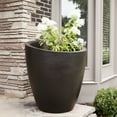 thumbnail image 3 of Mayne Modesto 30" x 30" x 34" Round Espresso Plastic Planter, 3 of 5