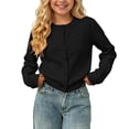 thumbnail image 6 of ZOYOEN Toddler Girls Cardigan Sweaters- Long Sleeve Button Up Knit Cotton Casual Kids Fall Winter Clothes Black Size 2 T, 6 of 9