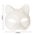 thumbnail image 2 of Máscara de gato de plástico blanco, medio disfraz de fiesta de anime de juego de rol blanco, máscara de bricolaje, 2 of 4
