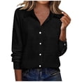 thumbnail image 2 of Kezqiaxn Business Casual Tops for Women Long Sleeve Button Up Shirt Collared Dressy Work Blouses Summer Clothes, 2 of 6