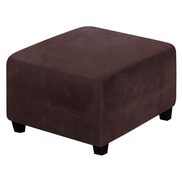 cuadradas Estiramiento Puf elástico Reposapiés Proteger Asiento individual Sofá Reposapiés / Protector de reposapiés Decoración del hogar Serie Marrón B Baoblaze Fundas para reposapiés