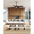 thumbnail image 2 of KUZCO Horizon 56" 3-Blade 6-Speed Ceiling Fan with Dimmable LED Light and Remote Included Brushed Gold, 2 of 4
