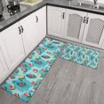 thumbnail image 2 of Pioneer Flower Floral Print Pattern Kitchen Rugs Sets Of 2, Anti Fatigue Non Slip Washable Floor Mats for Kitchen Sink Laundry, 17X30 Inch + 17X47 Inch, 2 of 6