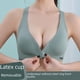 thumbnail image 2 of Sujetador de látex fino anticaída con escote en V profundo y tirantes finos para mujer, ropa interior sexy con hebilla frontal que no deja marcas, para verano, 2 of 6