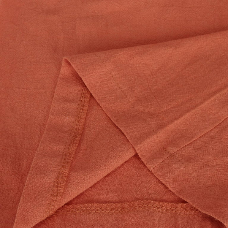 Wyongtao Women's Summer Drawstring Waist Wide Leg Loose Cotton Linen  Palazzo Pants Orange XXXL
