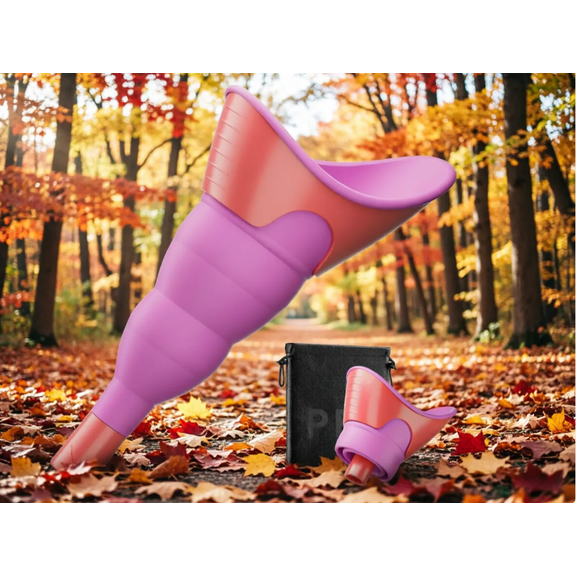 Female Urination Device - Pink-Portable Stand Up Urinal for Women with Storage Pouch, Hygienic Travel Companion for Outdoor & On-The-Go Use, Perfect for Hiking, Camping, Travel