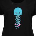 thumbnail image 4 of Inktastic Cute Jellyfish, Little Jellyfish, Blue Jellyfish Women's Plus Size T-Shirt, 4 of 5