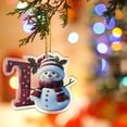 thumbnail image 5 of Christmas Letter Ornaments With Snowman,2025 Alphabet Pendant Decor, 2D Acrylic Ornament With Gold Cord Loop,Easy to Hang,Great for Christmas,Easter,Anniversaries,Birthday Celebrations, 5 of 6
