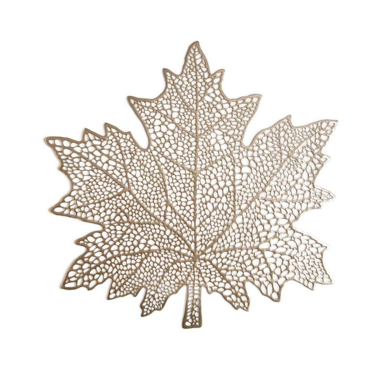 Two's Company Set of 4 Gold Leaf Placemats