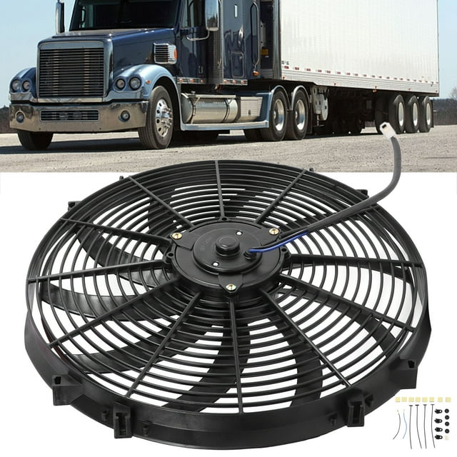 Radiator Fan, Oil Cooler Fan 16inch 120W High Power Oil System Fan 10 Blades for A/C System for Intercooler for Radiators for Oil System