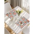 thumbnail image 5 of Red Rose Placemats Set of 6, Farmhouse Romantic Botanical Floral Vines Placemats for Dining Table, Place Mats for Kitchen Tabletop, Waterproof Wipeable Dining Table Mats Set, 5 of 9