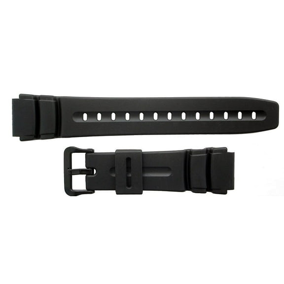 Casio Genuine Black Resin Replacement Wristwatch Band, 19mm, 1, 70622792