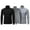 Black&Dark Gray&Gray, variant on Doomiva Men's 3 Pcs Slim Fit Turtleneck Pullover Casual Basic Thermal Sweaters Black&Royal Blue&White XL