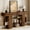 Vintage Brown, variant on 63" Farmhouse Console Table with Storage,3-Tier Wooden Sofa Table Behind Couch,Circular Frame Entryway Table for Entrances,Living Rooms, Hallways,Foyers,Natural