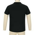 thumbnail image 6 of Inleife Mens T-Shirts Men Casual Pullover Zipper Turndown Short Sleeve Gradient Tops, 6 of 6