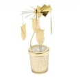 thumbnail image 2 of Abbracc Romantic Rotating Candle Holder Stand Tealight Candlestick Owl, 2 of 8
