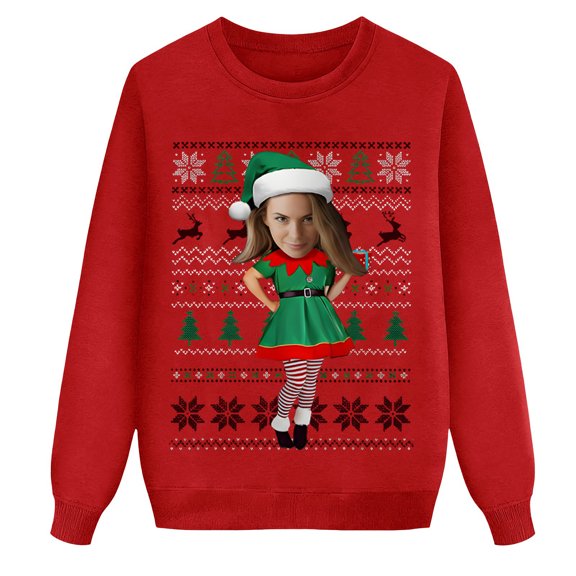 Christmas Sweaters Custom Print Matching Family Sweatshirts Casual Loose Fit Holiday Party Outfits Cozy Couple Pullover For Parents And Kids Christmas Sweaters