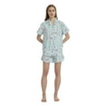 thumbnail image 4 of GLOBAL Womens Pajama Set Short Sleeve PJs for Women cotton Pajamas Summer Sleepwear, 2-Piece, Sizes S to 3X, 4 of 6