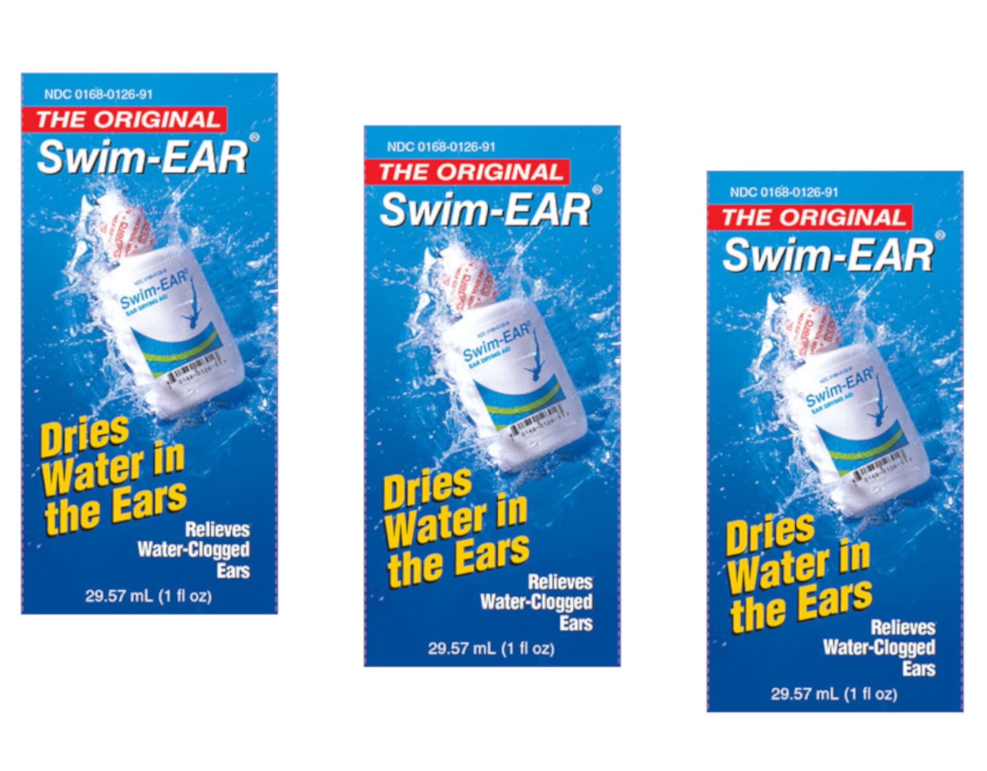 Fougera Swim Ear Drops ear-water drying aid drops, 1oz, 3 Pk