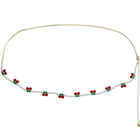 Cherry Waist Chain Belly for Women Beads The Comfortable to Wear Body Chains Women’s Belts Miss
