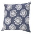 thumbnail image 6 of Ox Bay 20" x 20" Hand-Woven Blue/ White Floral/Botanical Organic Cotton Pillow Cover, 6 of 10