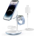 thumbnail image 1 of wonima02 3 in 1 Wireless Charging Station for Apple Devices, Standard 15W Fast Wireless Mag-Safe Charger Stand with 20W Adapter for iPhone 16 15 14 13 12 Pro Max/Plus/Pro/Mini, iWatch, AirPods(Blue), 1 of 1