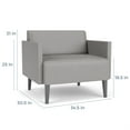 thumbnail image 4 of Luxe Lounge Reception Bariatric Chair / Black Steel Legs / Dark Gray / Dark Gray, 4 of 5