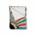 thumbnail image 2 of Cars Soft Flannel Fleece Throw Blanket, Classical American Car on Retro Striped Backdrop with Grunge Display, Cozy Plush for Indoor and Outdoor Use, 50" x 70", Sky Blue Hot Pink Black, by Ambesonne, 2 of 6