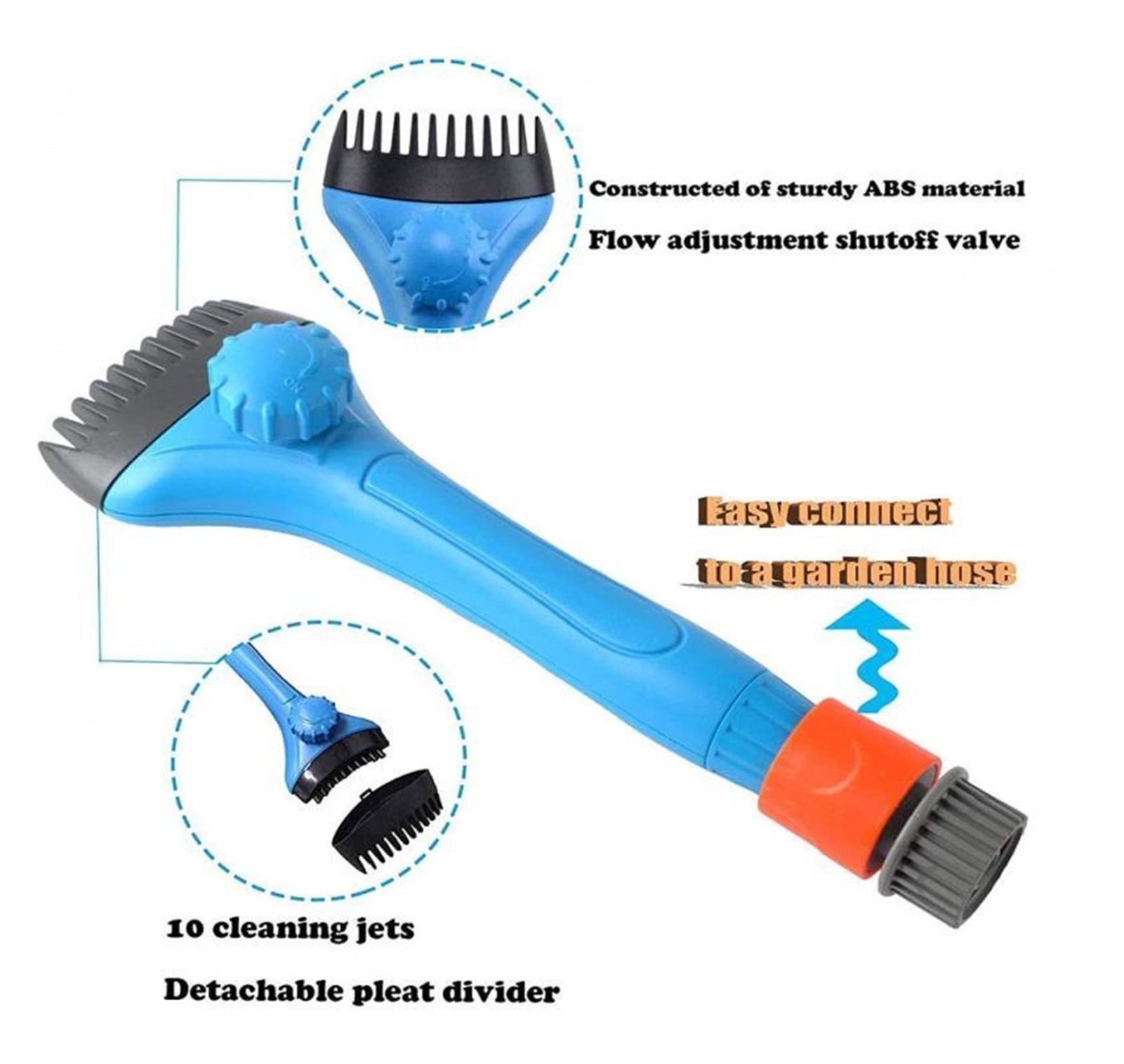 Cartridge Cleaner Debris Wand Life Tub Filters Filter Comb Super Cleaner For Swimming Pool Bathtub Spa Water Cleaning Tools ,Great Suction Power