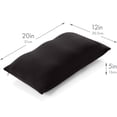 thumbnail image 2 of Premium Microbead Bed Pillow, Small Extra Fluffy But Supportive - Ultra Comfortable Sleep with Silk Like Anti Aging Cover 85% spandex/ 15% nylon Breathable, Cooling Matte Black, 2 of 3
