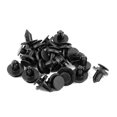 thumbnail image 1 of 20 Piezas Tornillo de Pasador Negro de Plástico de Salpicadura Vehículo de Guardar Clips 7mm x 13mm x 17mm, 1 of 1