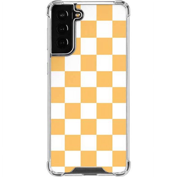 Skinit Checkerboard Yellow and White Checkerboard Galaxy S22 Plus Clear Case