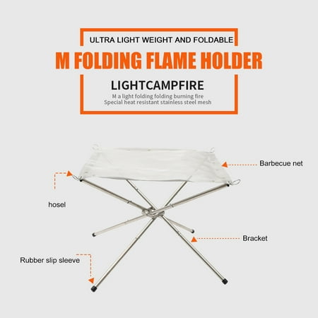 Famelof Stainless Steel Outdoor Camping Campfire Fire Rack ...