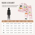 thumbnail image 6 of Kll Cute Sushi Print Women'S Long Sleeve Pajamas With Pants Sleepwear Loungewear 2 Set-Medium, 6 of 9