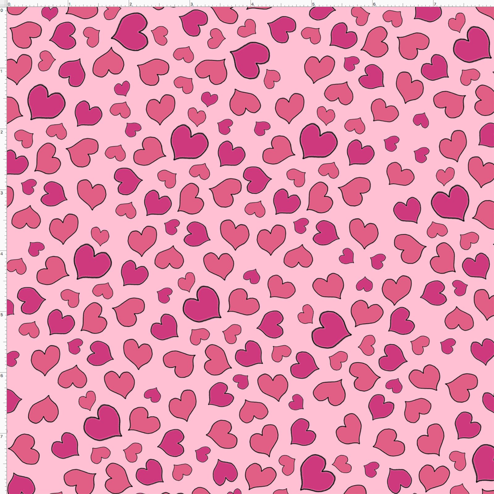 Mini Hearts Pink Fabric Yard