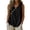 Black, variant on Summer Tops for Women Plus Size V-Neck Sleeveless Circle Tops - Ruffle Flounce for Everyday Army Green S