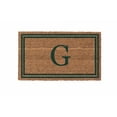 thumbnail image 1 of CocoMatsNMore Monogram (P) Vinyl Backed Green Double Border Doormats 18" x 30", 1 of 1