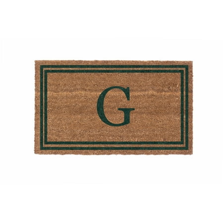 Cocomatsnmore Monogram H Vinyl Backed Green Double Border