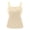 Complexion -BS19, variant on Summer Tank Tops for Women with Built in Bra Trim Padded Camisole Slim Fit Self Bra Cami Shirt Layering Tees Brown L