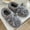 Gray, variant on Women's Fuzzy House Memory Foam Slippers, Furry Faux Fur Lined Bedroom Shoes, Cozy Indoor Slide