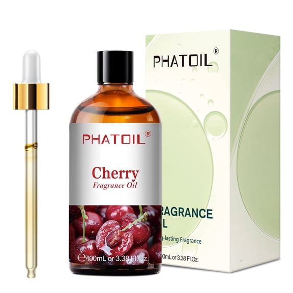 Cherry Fragrance Oil for diffusers, humidifiers, Home fragrances, DIY Skincare, soap Making, DIY Candle Making, Relaxation, Yoga, and Meditation, 3.38 Fl Oz