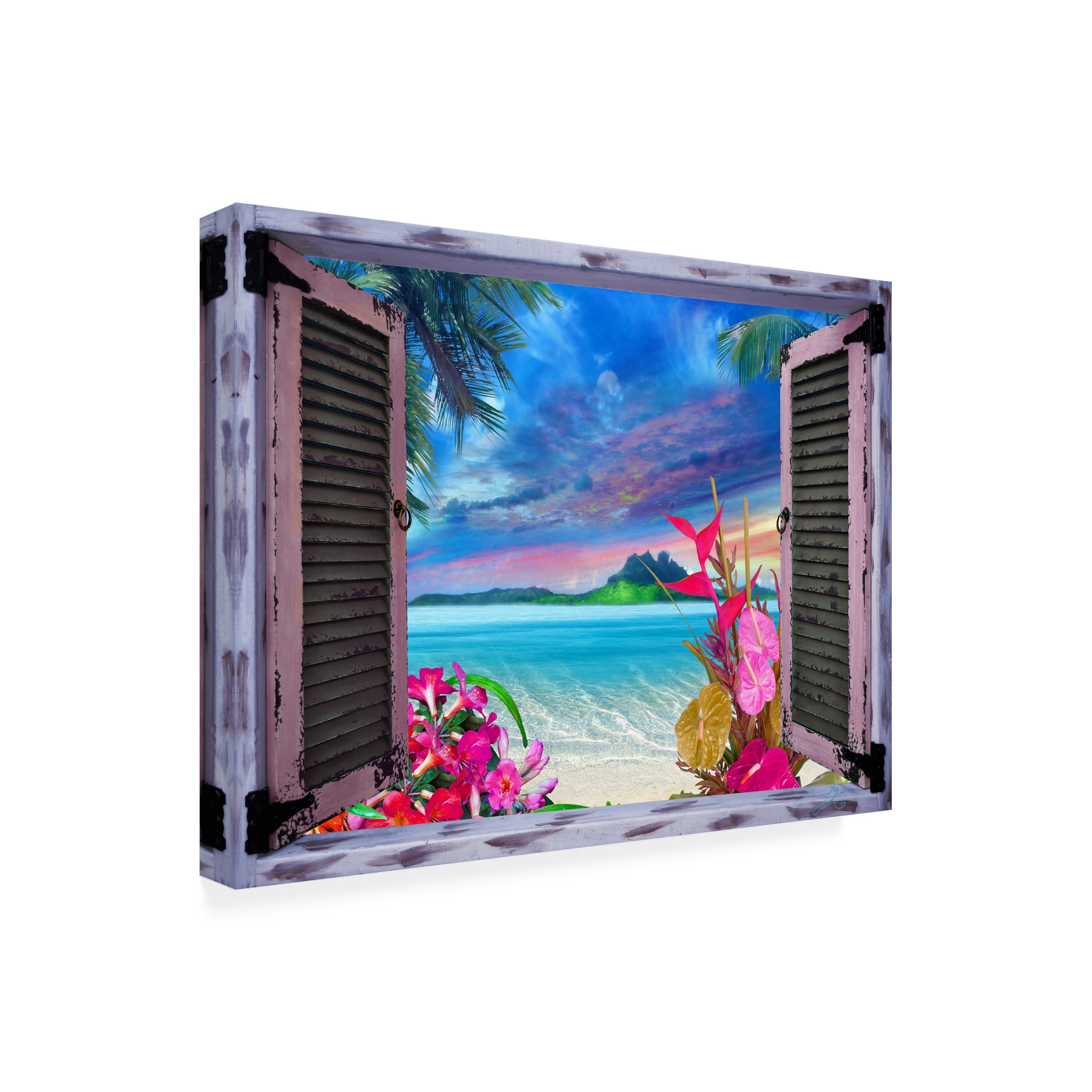 Leo Kelly 'Tropical Window to Paradise VII' Outdoor All-Weather Wall Decor