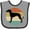 Heather and Black, variant on Inktastic Whippet Dog Retro Sunset Boys or Girls Baby Bib