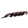 thumbnail image 5 of Ikon Motorsports Compatible with 15-23 Dodge Charger SRT V2 Style Rear Diffuser with Red Reflective Tape, 5 of 8