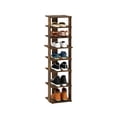 thumbnail image 5 of Furinno Compact 8-Tier Vertical Free Standing Shoe Tower in Shoe Rack Amber Pine, 5 of 6