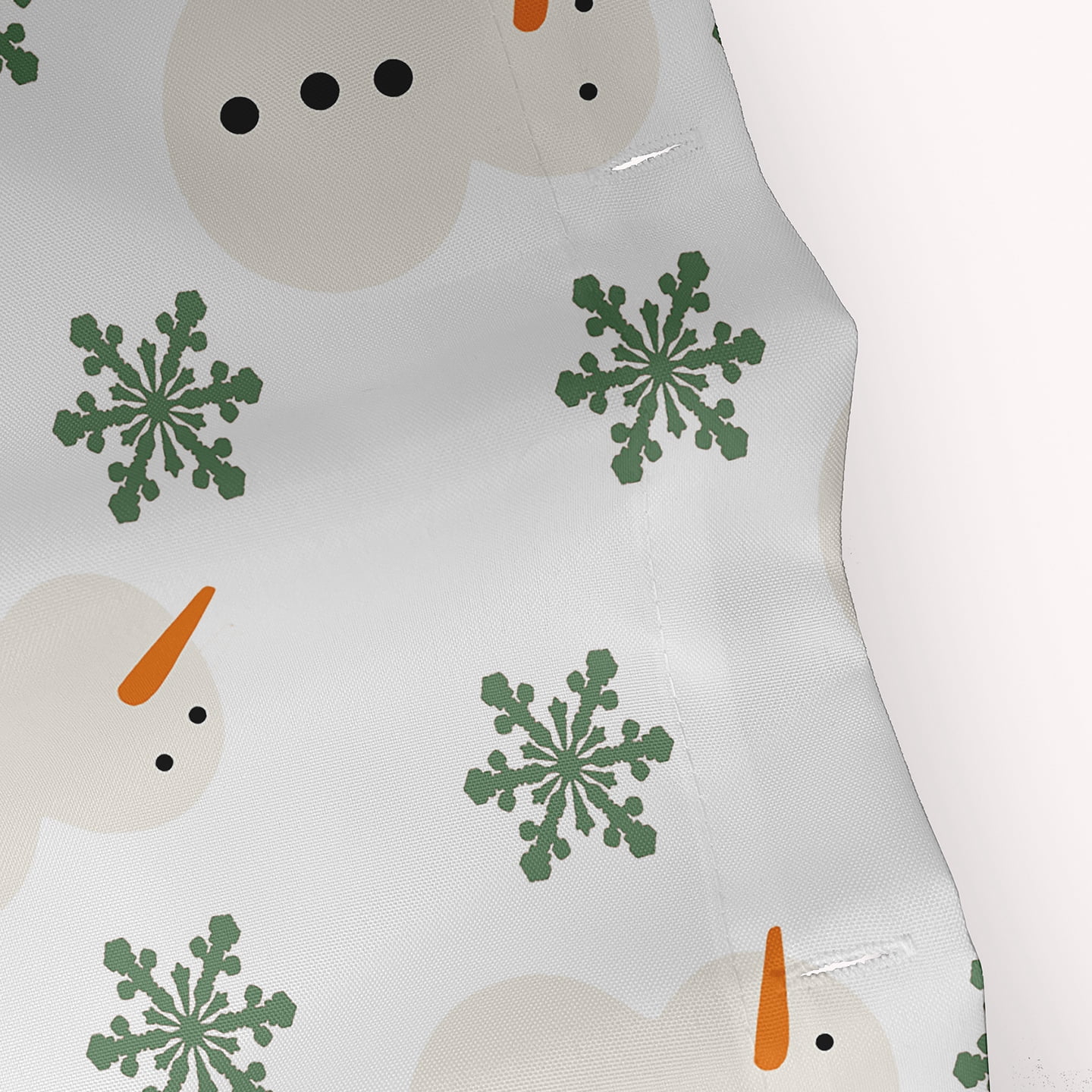 Simply Daisy 70" W x 73" L Snow Men In Snowstorm Polyester Shower Curtain, Succulent Green [1 Ct]